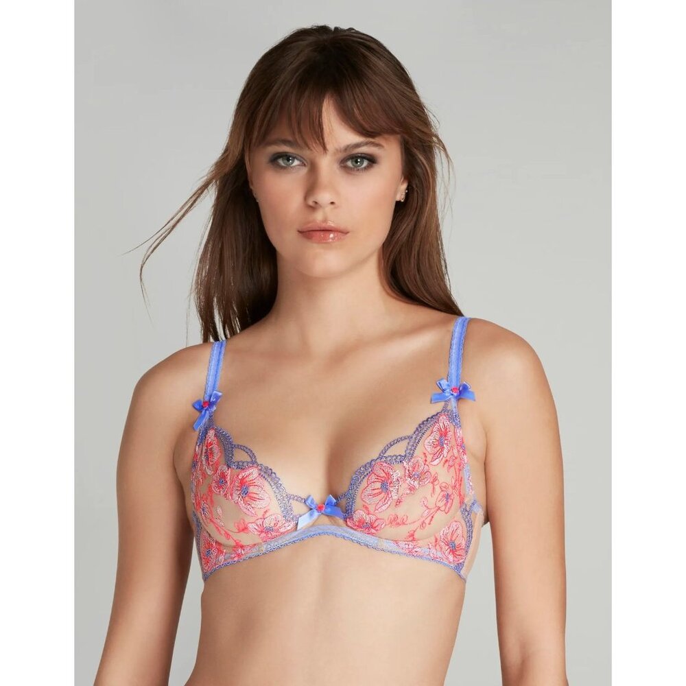 Agent Provocateur Winnette Blue Neon Orange Bra 34D